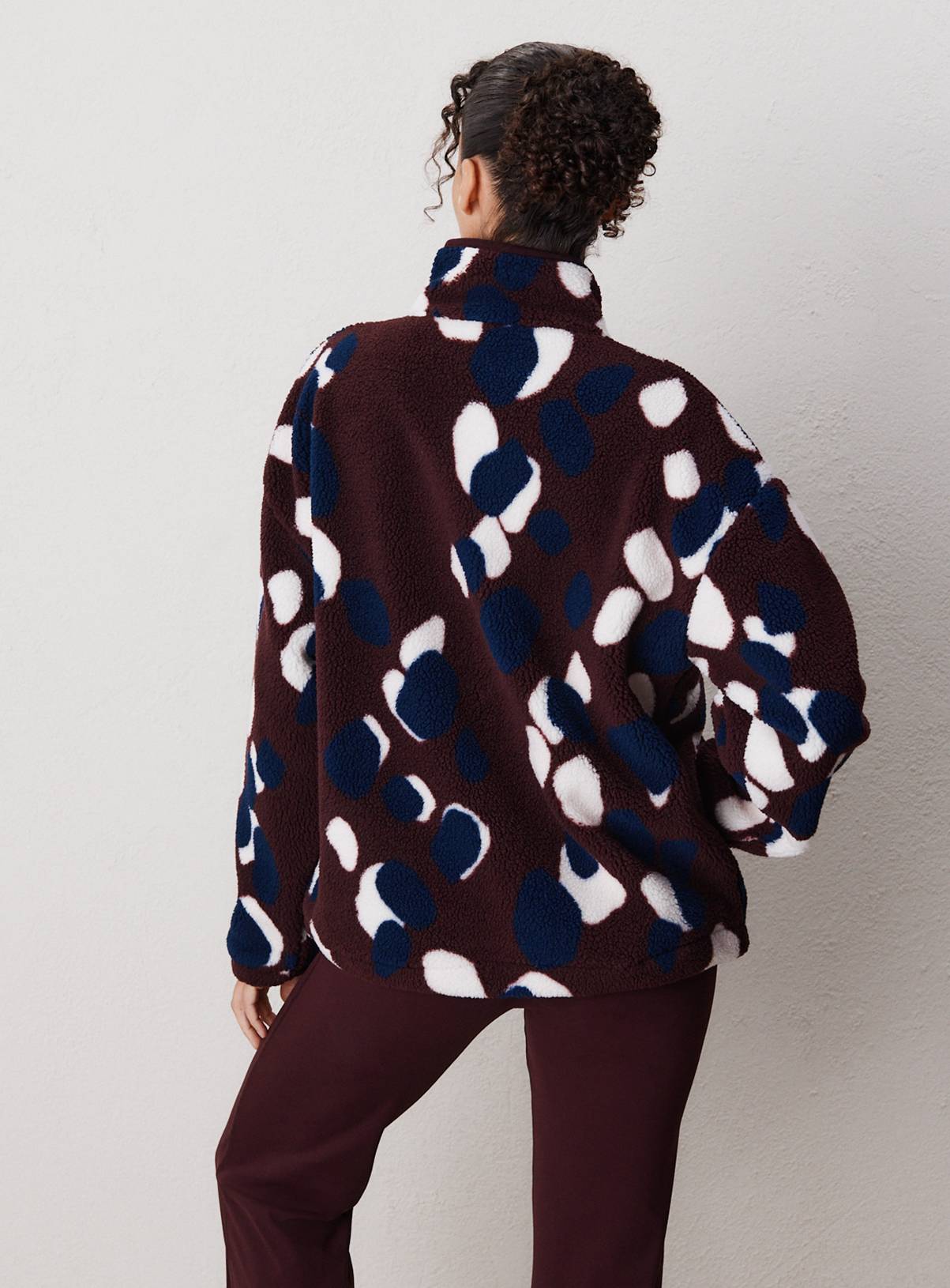 REAKTIV Printed Borg Half Zip Jacket L - Image 4